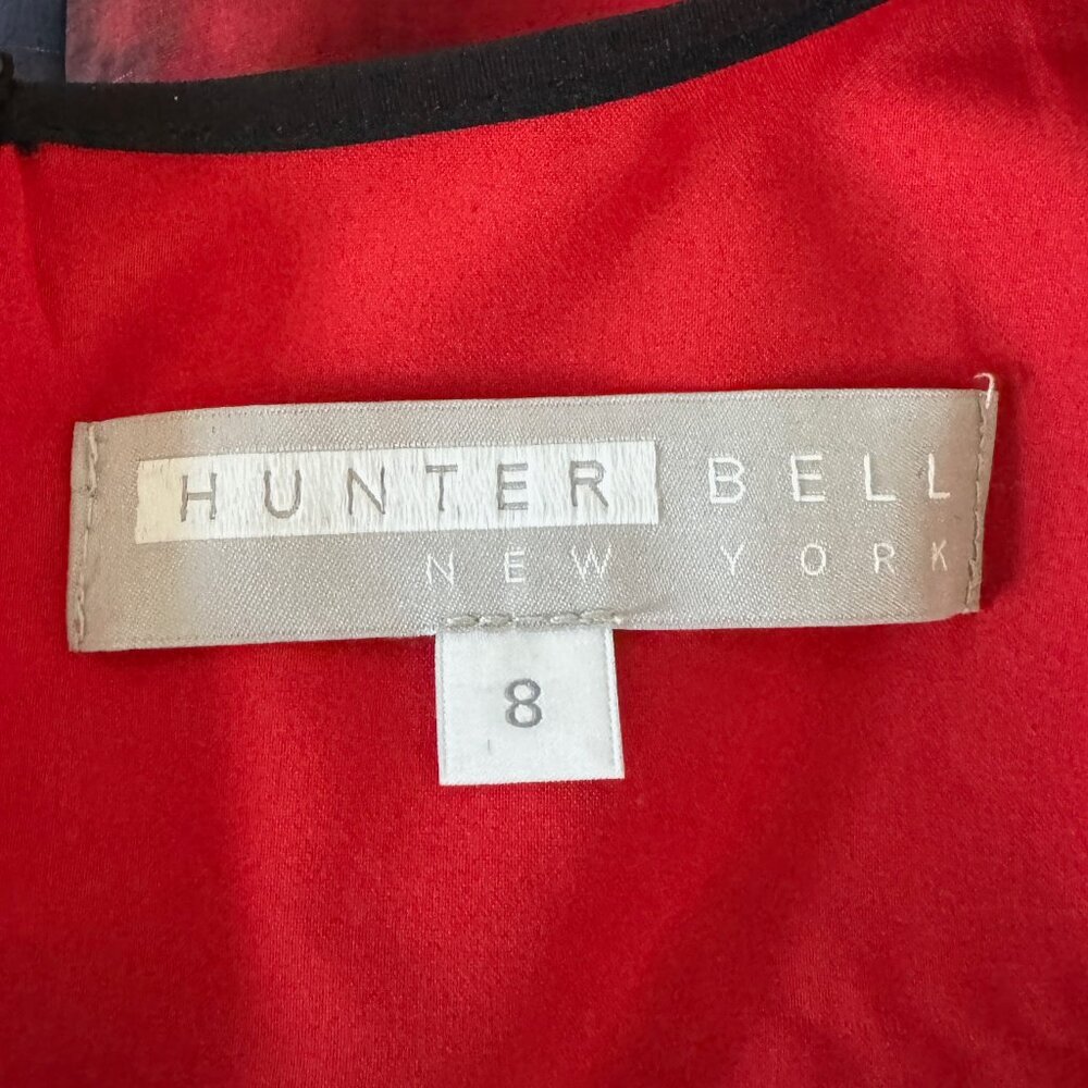 Hunter Bell Sleeveless Peplum, Leather Trim Top, Size 8 - Picture 4 of 10